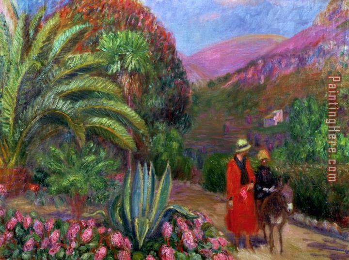 William James Glackens Woman with Child on a Donkey